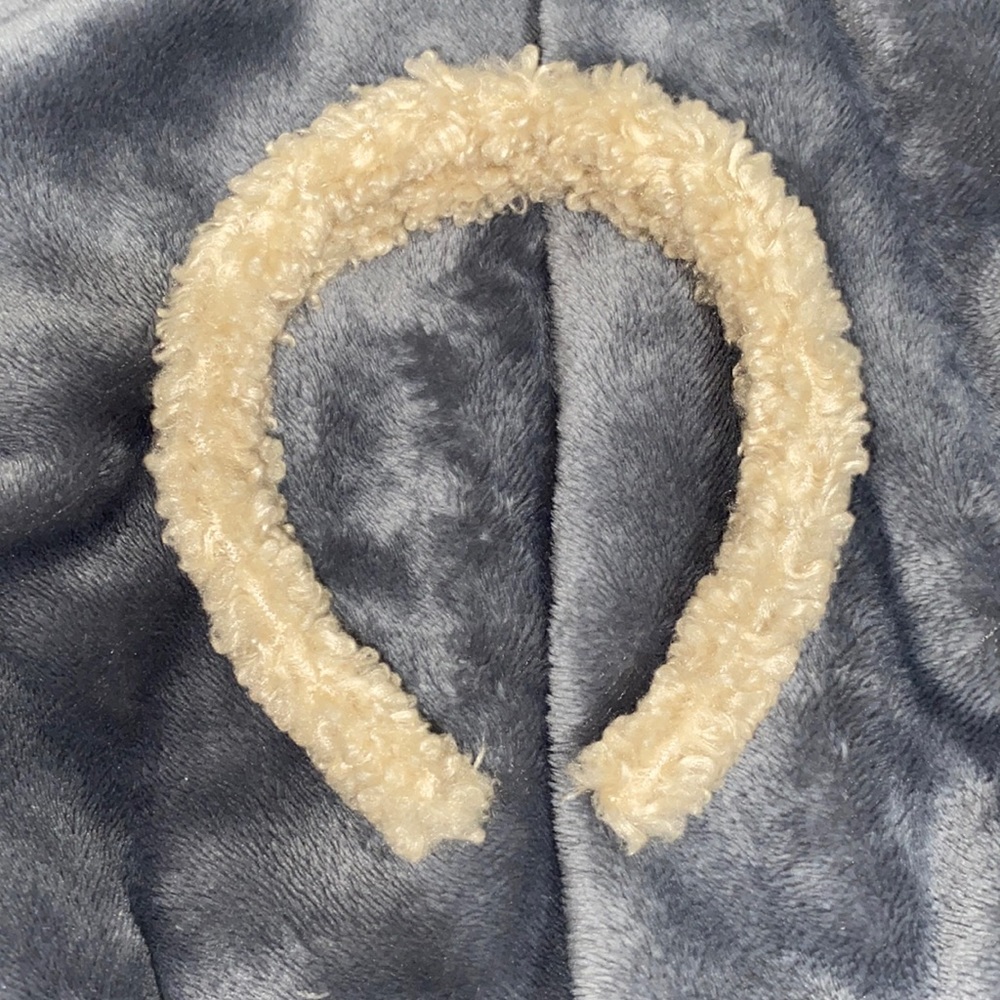 Tan furry headband